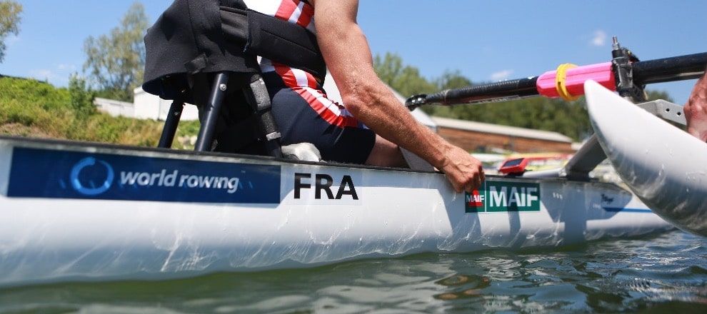 gaspard allié coussin anti escarre soutient le handisport : PARA AVIRON